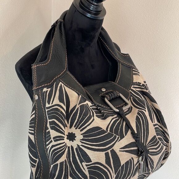 Fossil vintage floral canvas shoulder bag - Picture 4 of 14
